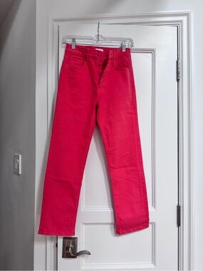 MOTHER Pink Straight Jeans